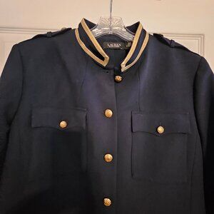 Lauren Ralph Lauren Midnight Blue Jacket with Gold Buttons